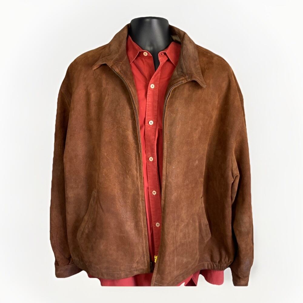 McKenzie Tribe Vintage Thrashed Suede Jacket Men’s XL Made In USA Rugged Grunge